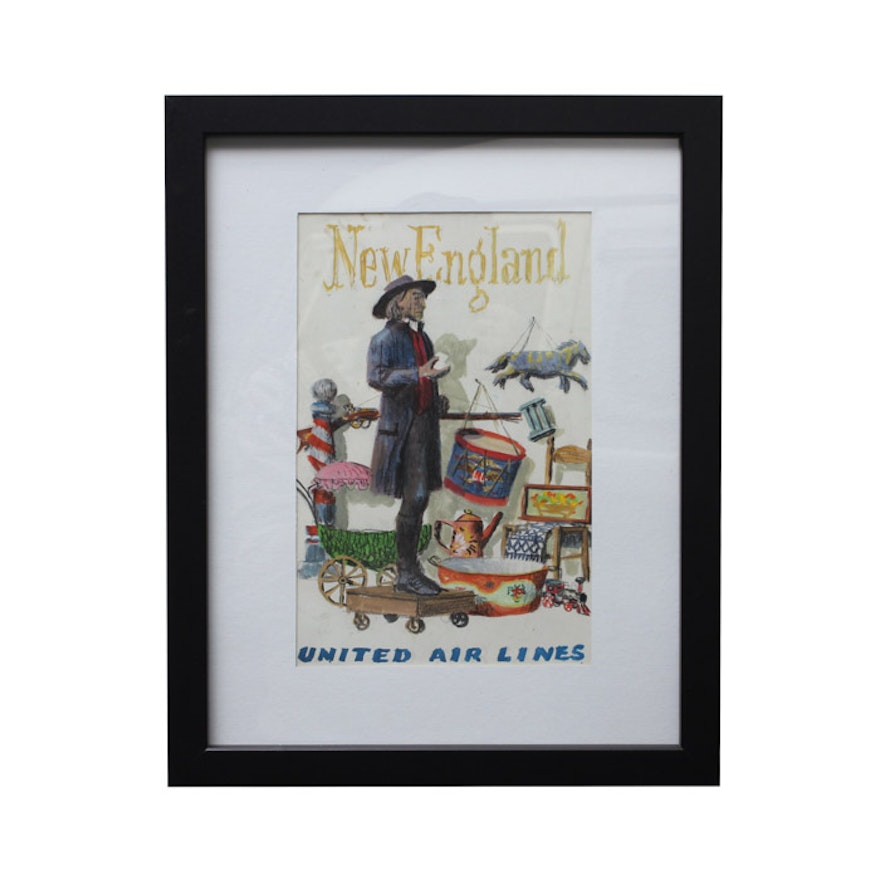Stan Galli "New England" Painting for United Air Lines
