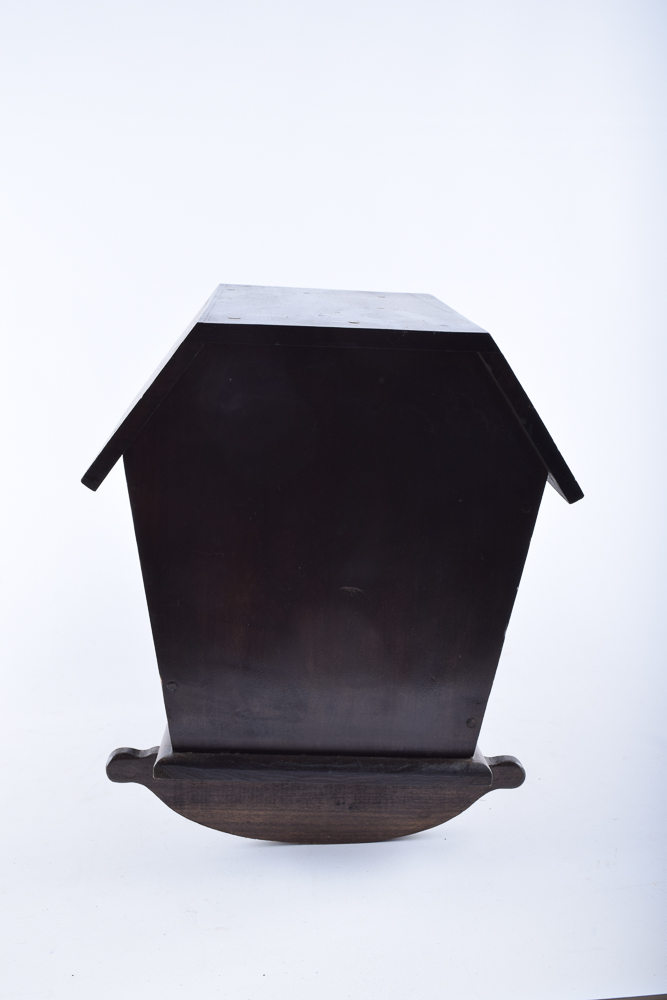 Vintage Walnut Rocking Doll Cradle