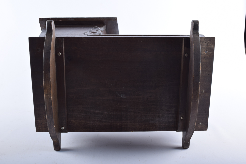 Vintage Walnut Rocking Doll Cradle