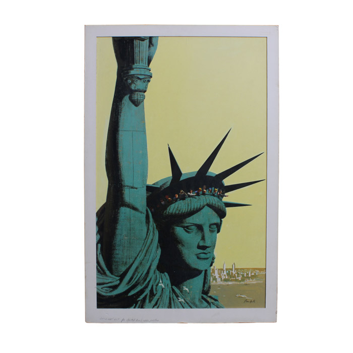 1960 Stan Galli "New York" Painting for United Air Lines