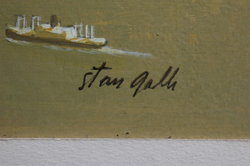 1960 Stan Galli "New York" Painting for United Air Lines