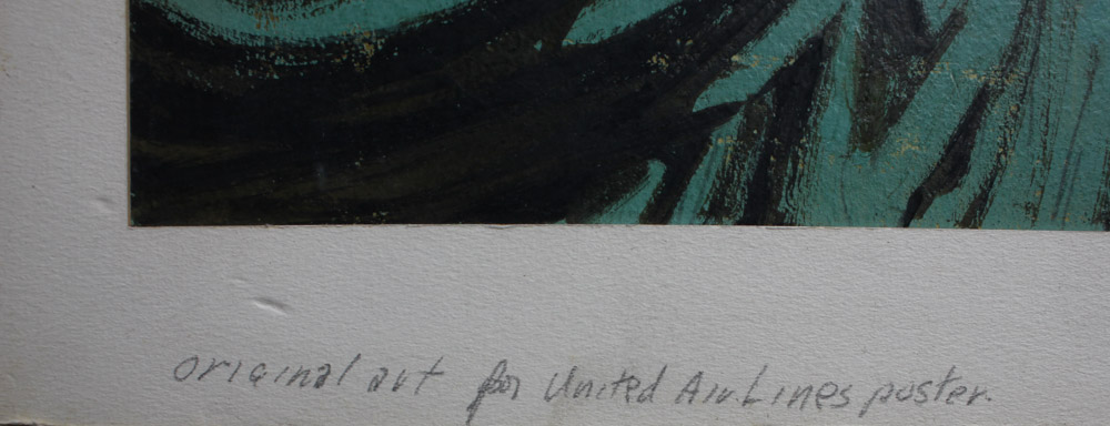 1960 Stan Galli "New York" Painting for United Air Lines