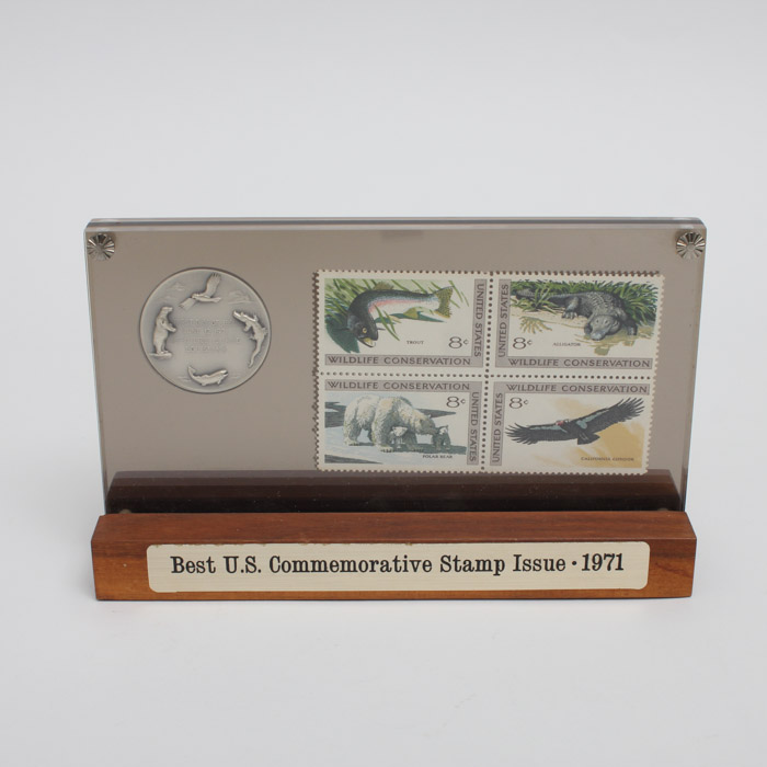 1971 Best U.S. Commemorative Stamp Award for Stan Galli
