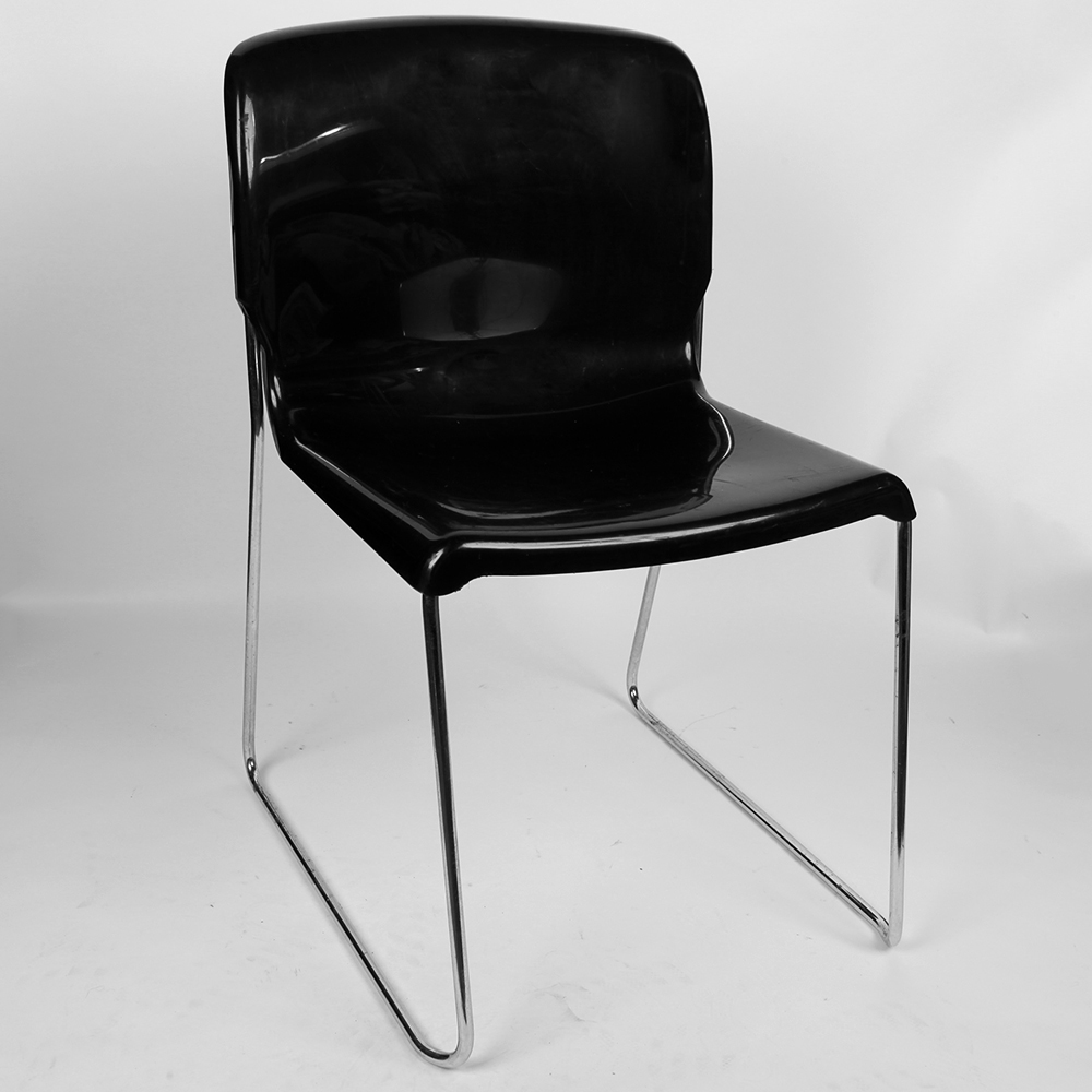 Mid-Century Plastic and Chrome Office Chairs