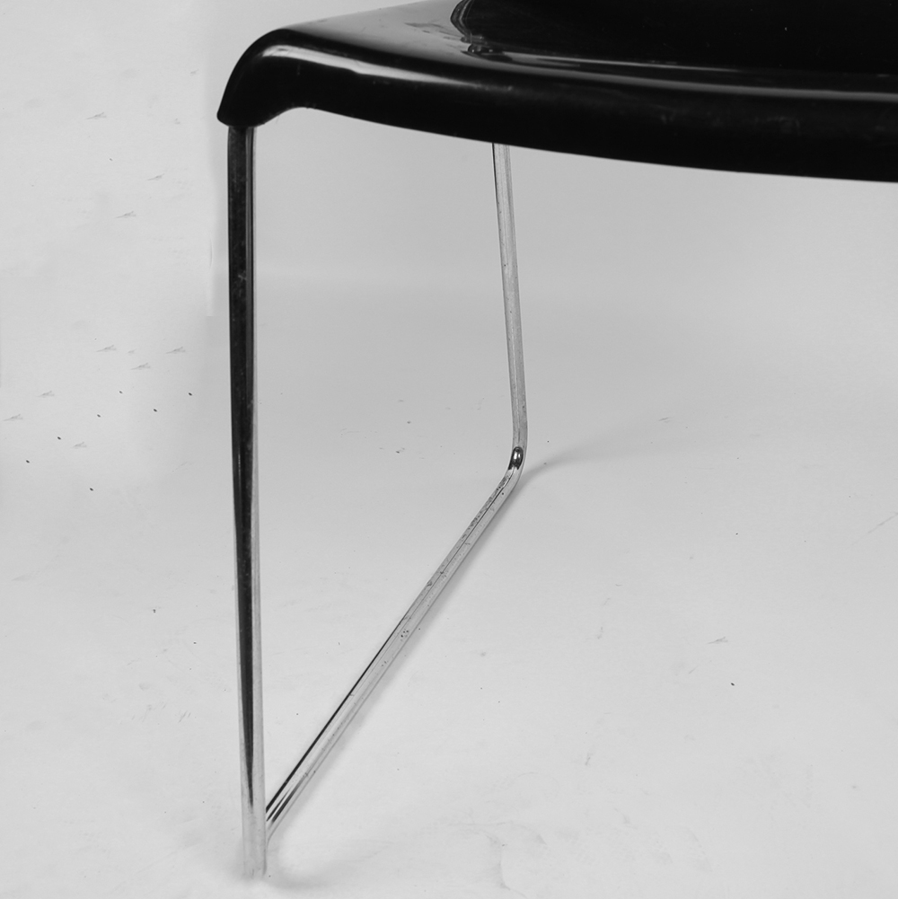 Mid-Century Plastic and Chrome Office Chairs