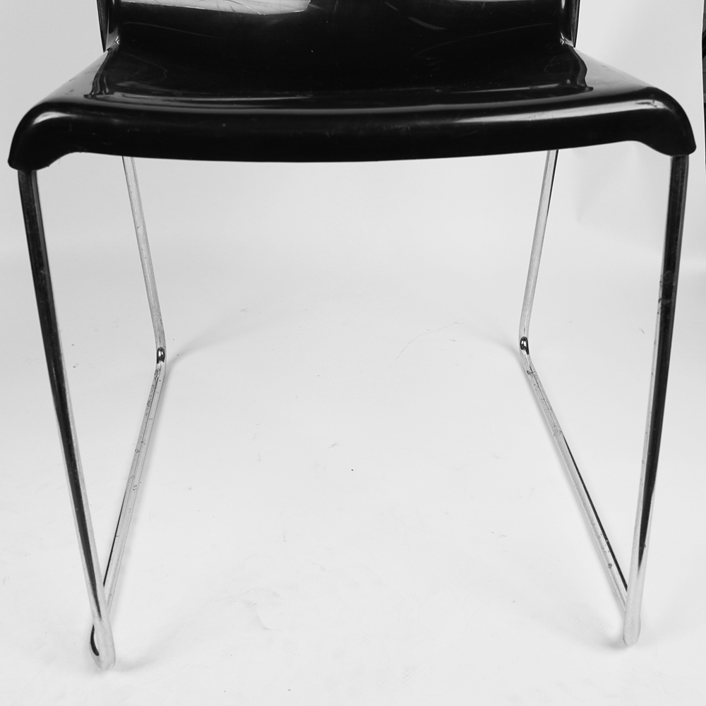 Mid-Century Plastic and Chrome Office Chairs