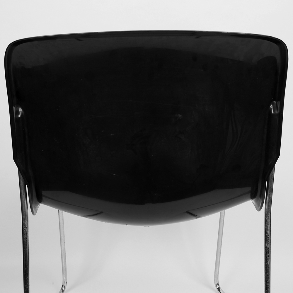 Mid-Century Plastic and Chrome Office Chairs