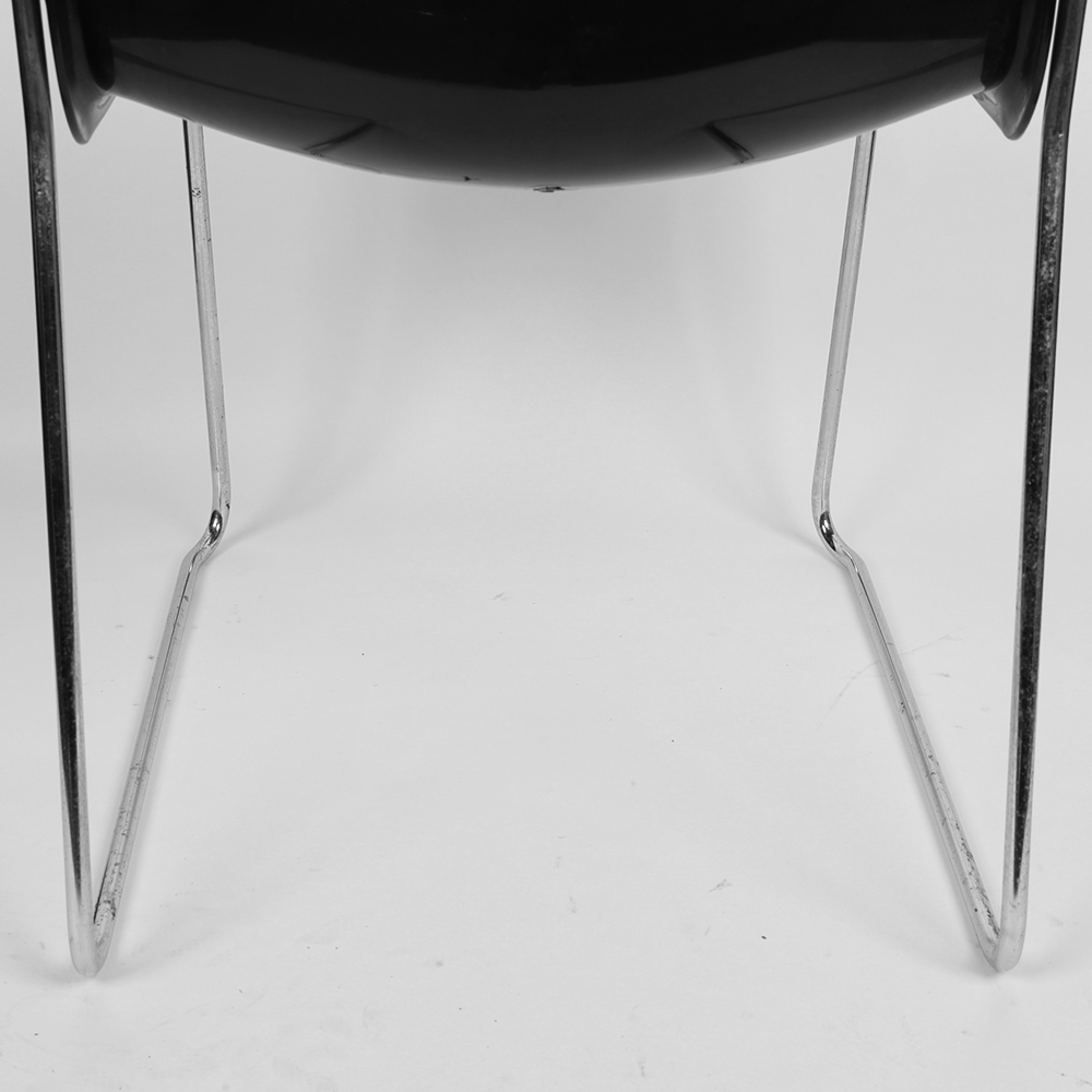 Mid-Century Plastic and Chrome Office Chairs