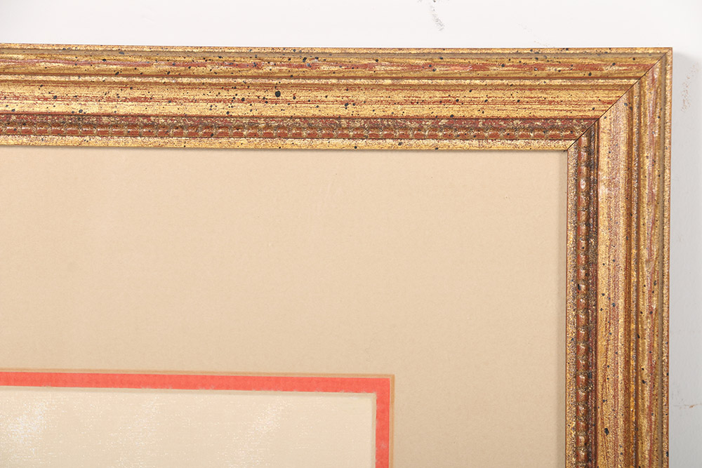 Framed Japanese Ink and Watercolor on Silk