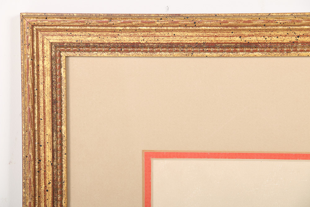 Framed Japanese Ink and Watercolor on Silk