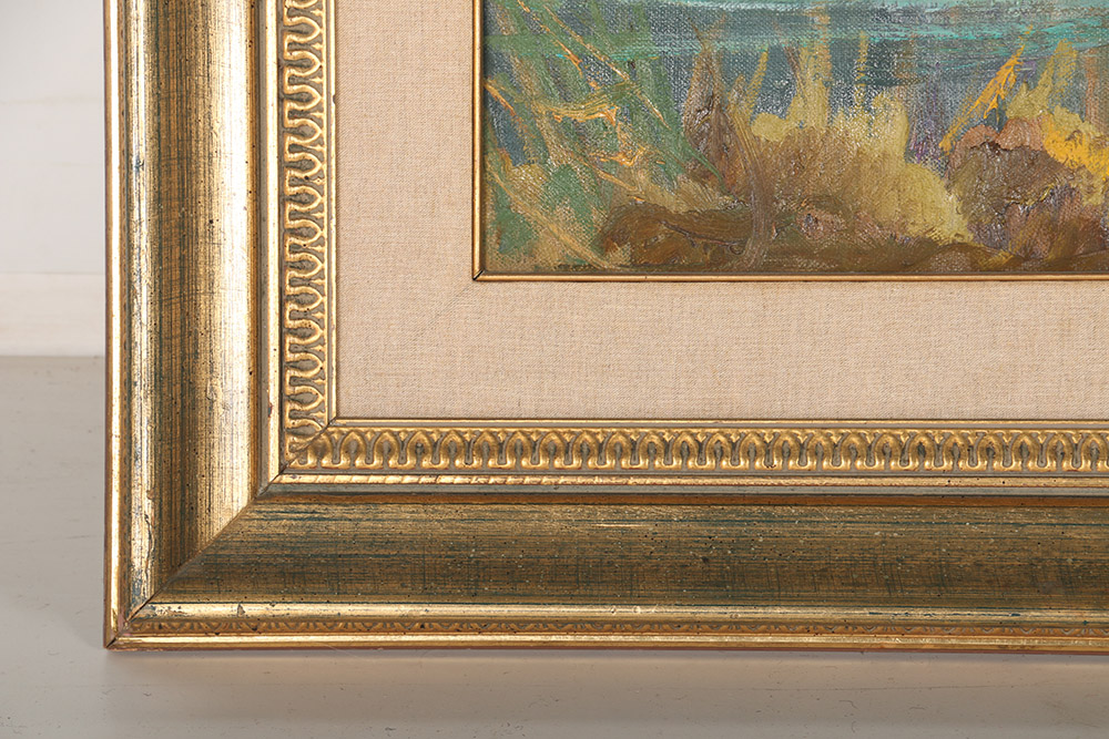 Aldo Mari Oil on Canvas "Pella Sul Lago d'Orta"