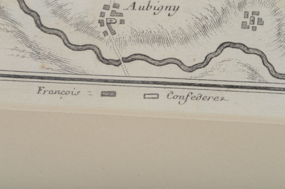 Genuine 1715 Printing of "The Battle of Denain" Map