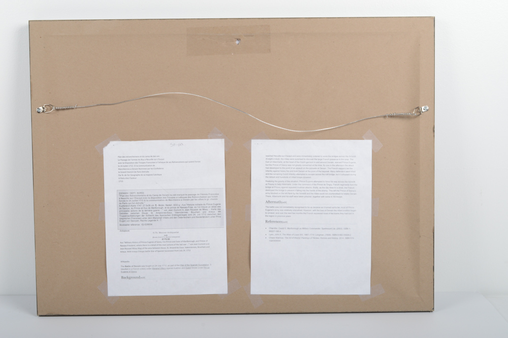 Genuine 1715 Printing of "The Battle of Denain" Map