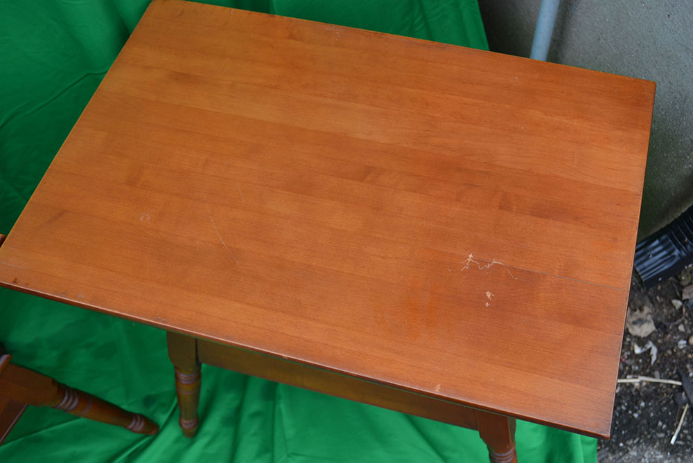 Pair of Willett Golden Beryl Solid Maple Dough Box Tables