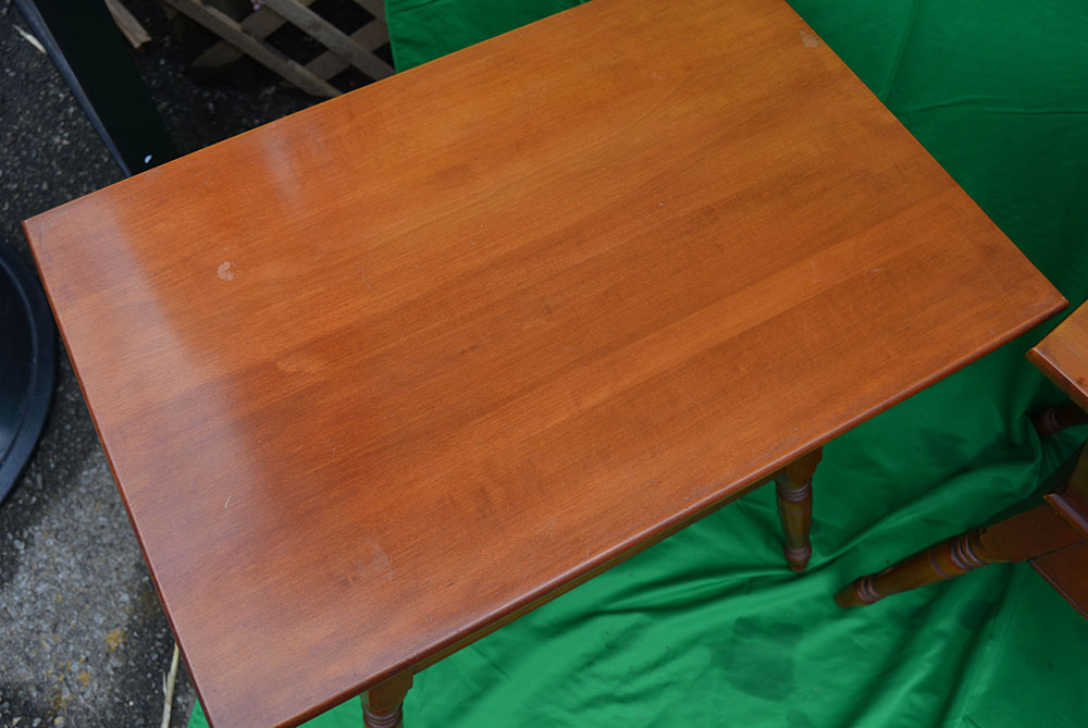 Pair of Willett Golden Beryl Solid Maple Dough Box Tables