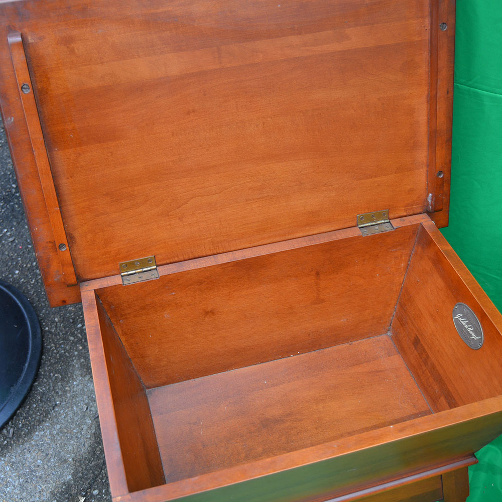 Pair of Willett Golden Beryl Solid Maple Dough Box Tables