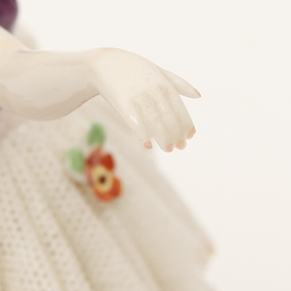 Porcelain Dipped Dresden Lace Figurines Featuring Frankenthal and Müller - Volkstedt