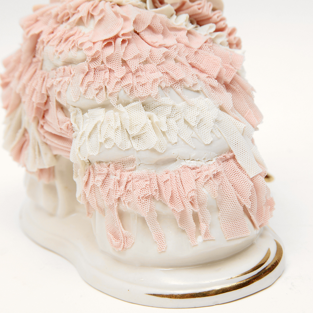 Porcelain Dipped Dresden Lace Figurines Featuring Frankenthal and Müller - Volkstedt