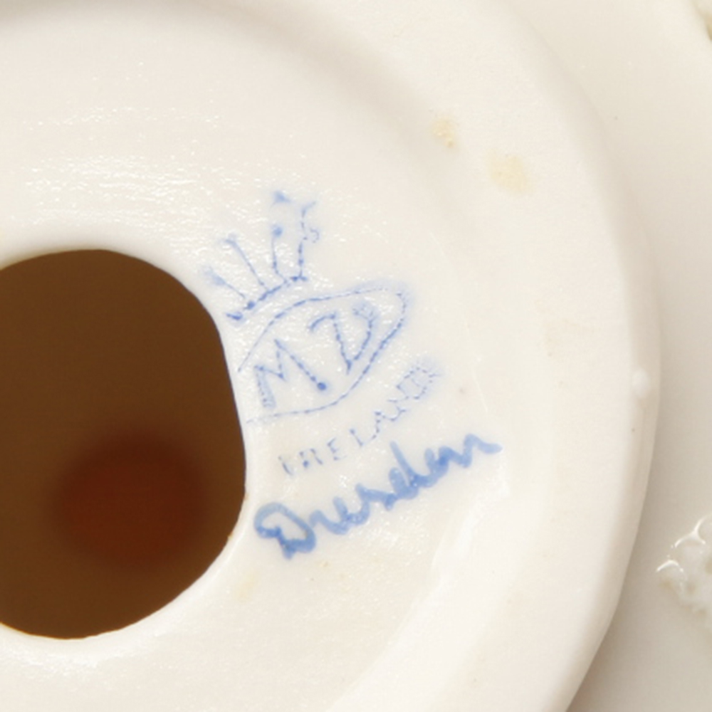 Porcelain Dipped Dresden Lace Figurines Featuring Frankenthal and Müller - Volkstedt