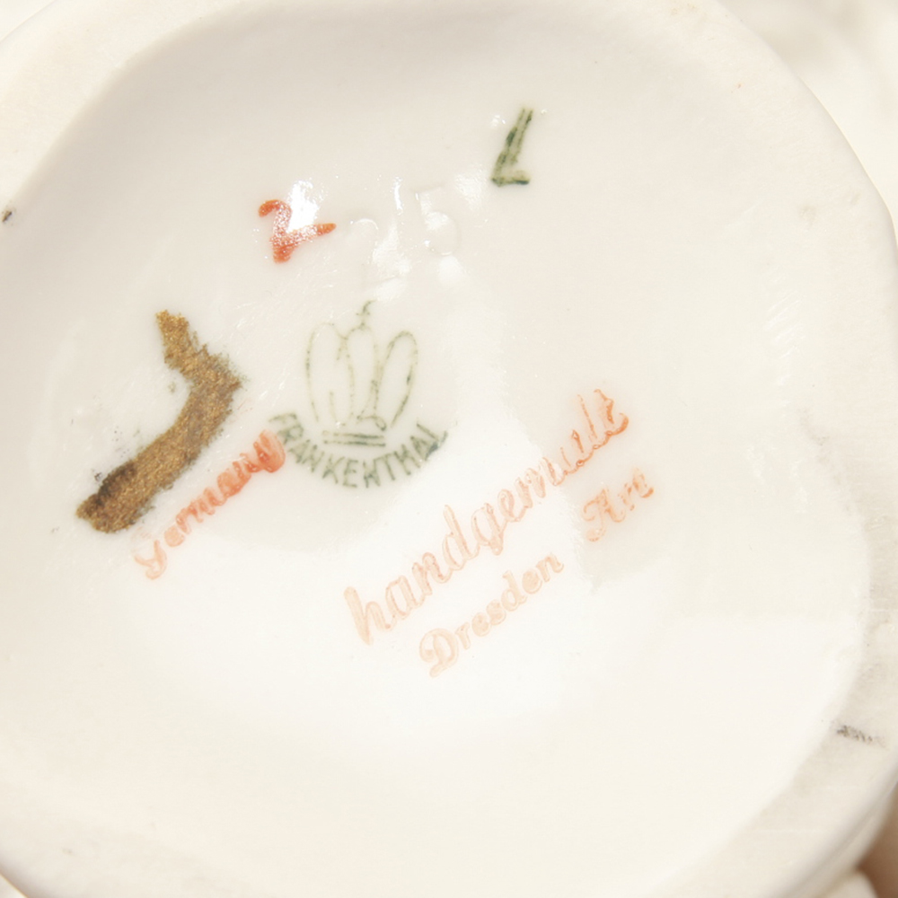 Porcelain Dipped Dresden Lace Figurines Featuring Frankenthal and Müller - Volkstedt