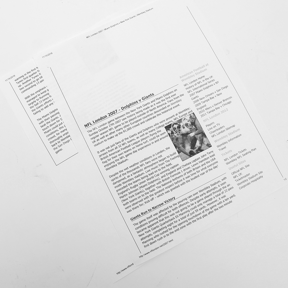 Jerry Pincus Signed 2007 Photograph From the First NFL International Series Game