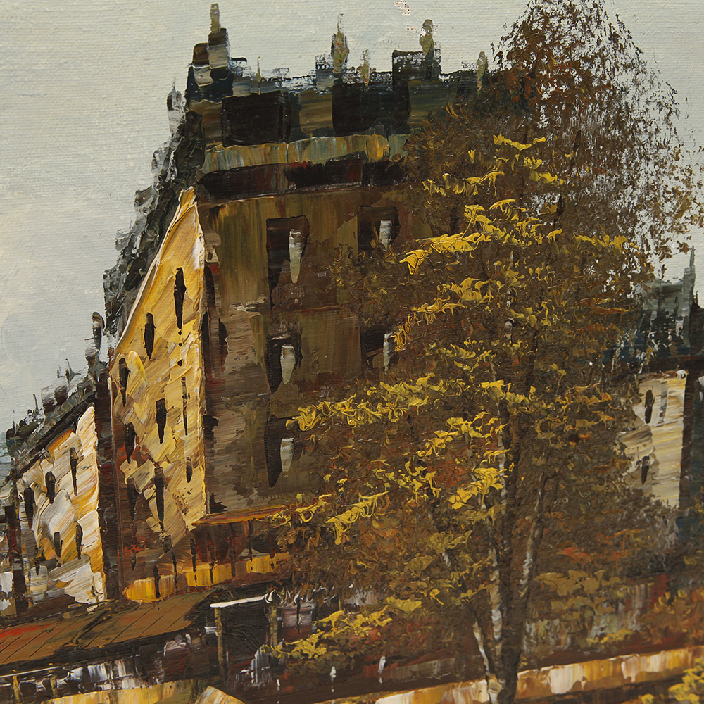 Joseph Oliveri Oil on Canvas Scene of Paris