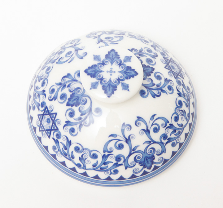 Spode Star of David Honey Pot