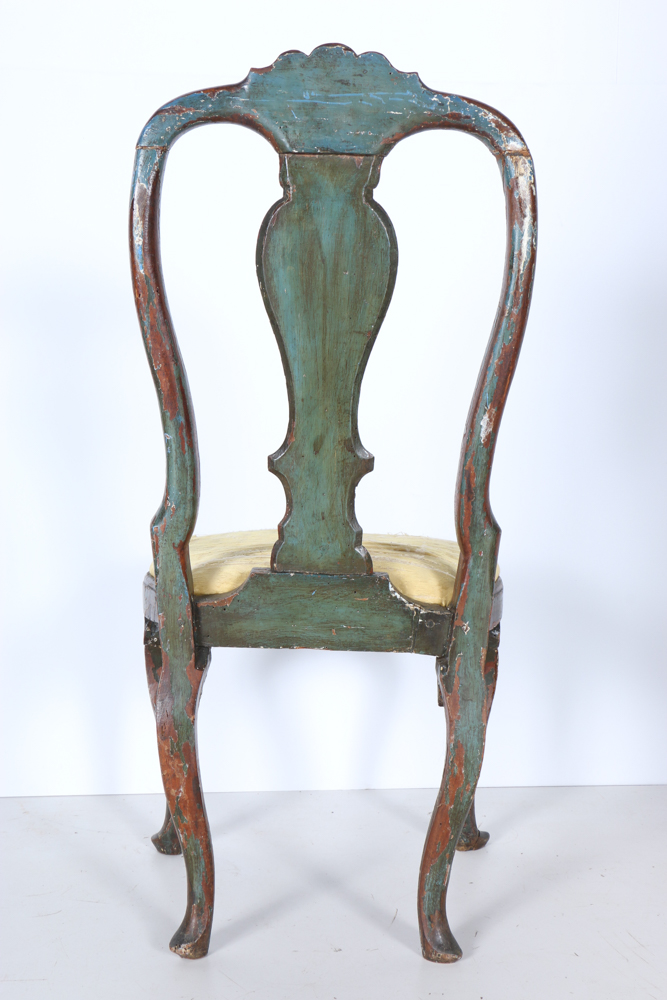 Late 18th Century Italian Rococo Polychromed Side Chair