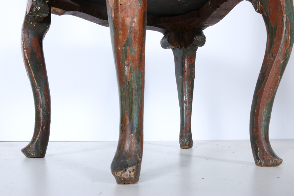 Late 18th Century Italian Rococo Polychromed Side Chair