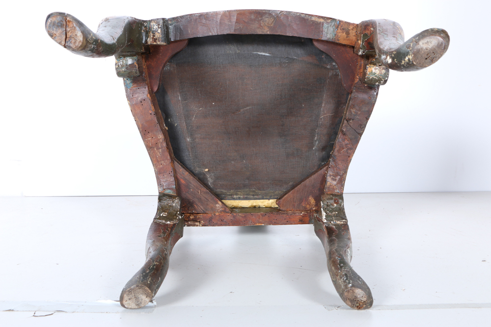 Late 18th Century Italian Rococo Polychromed Side Chair