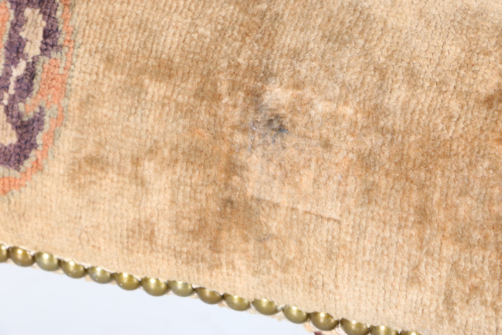 Chippendale Style Upholstered Footstool