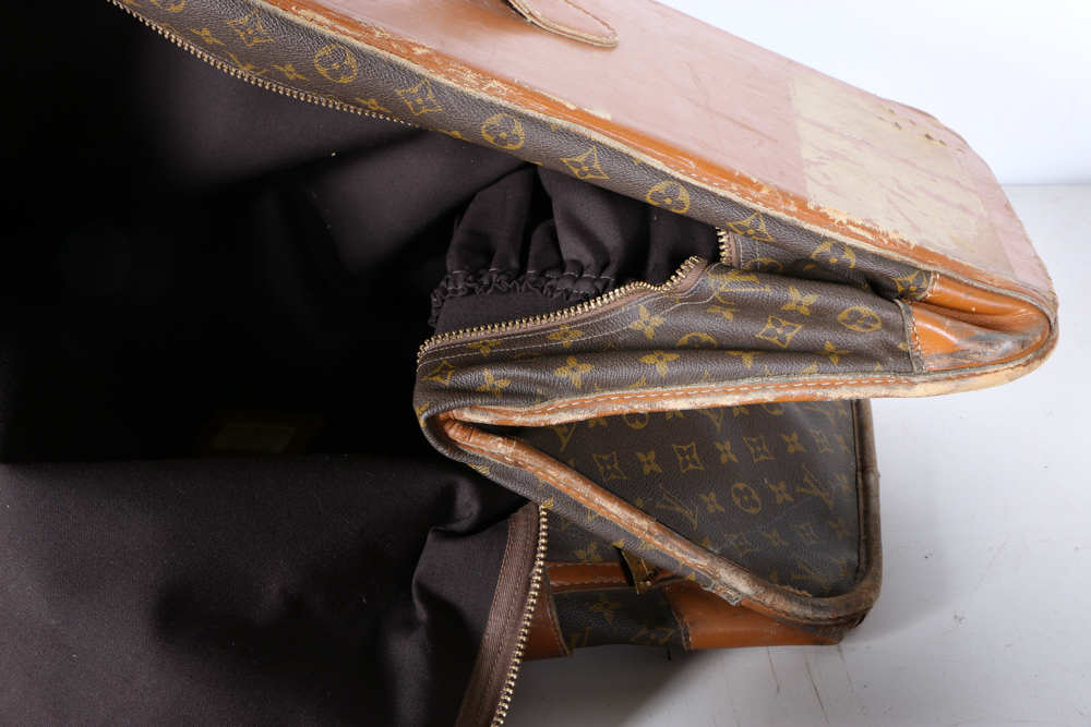 Vintage French Company for Louis Vuitton Monogram Luggage Suitcase