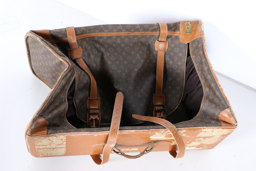 Vintage French Company for Louis Vuitton Monogram Luggage Suitcase