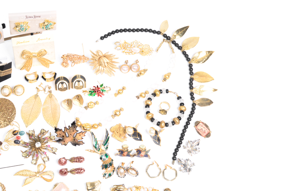 Collection of Costume Brooches and Earrings