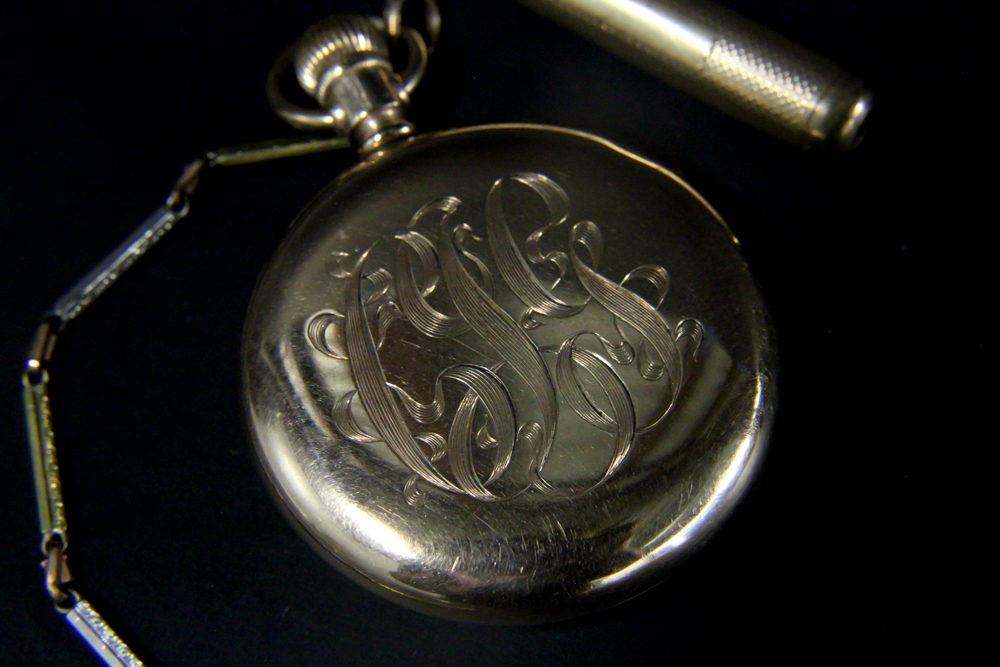 Waltham Pocket Watch in 12KGF Gold Case with Gold Toned Fob