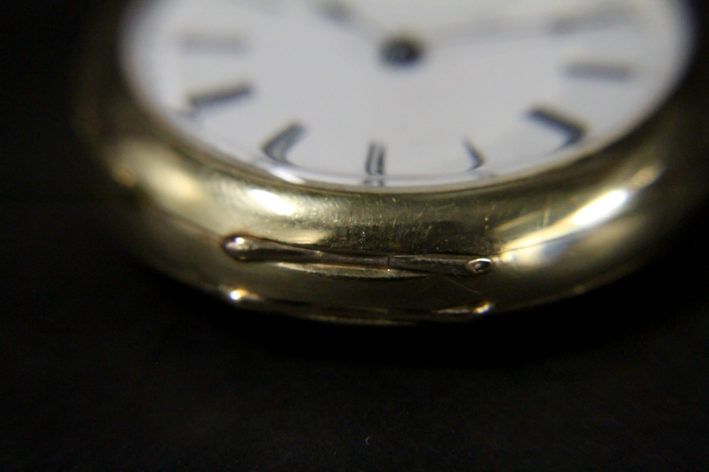 Waltham Cronometro Victoria Pocket Watch in 18K Gold Case with 14K Gold Fob with Green Stone and Key