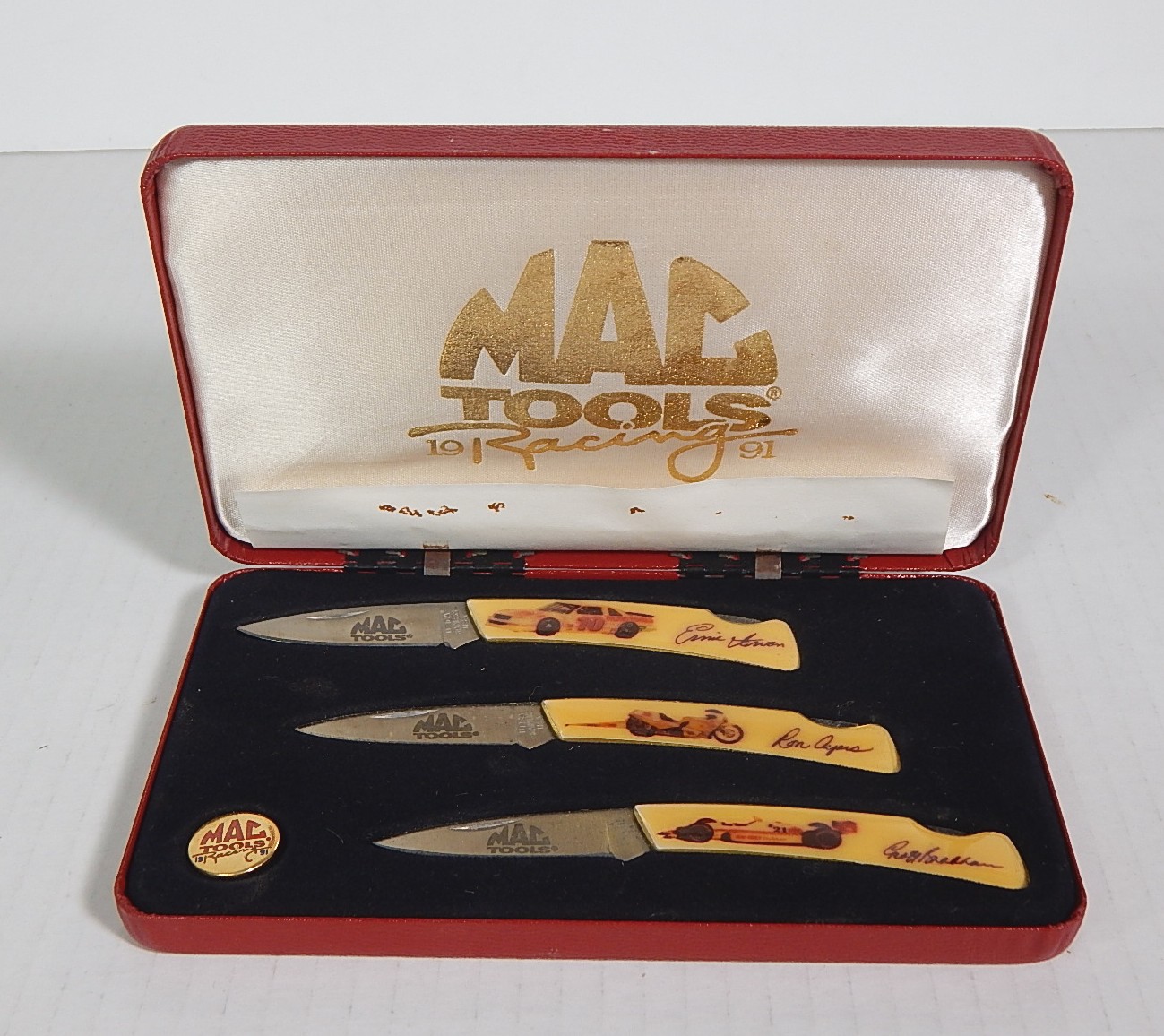 MAC Tools 1991 Racing 3-Piece Commemorative Knife Set