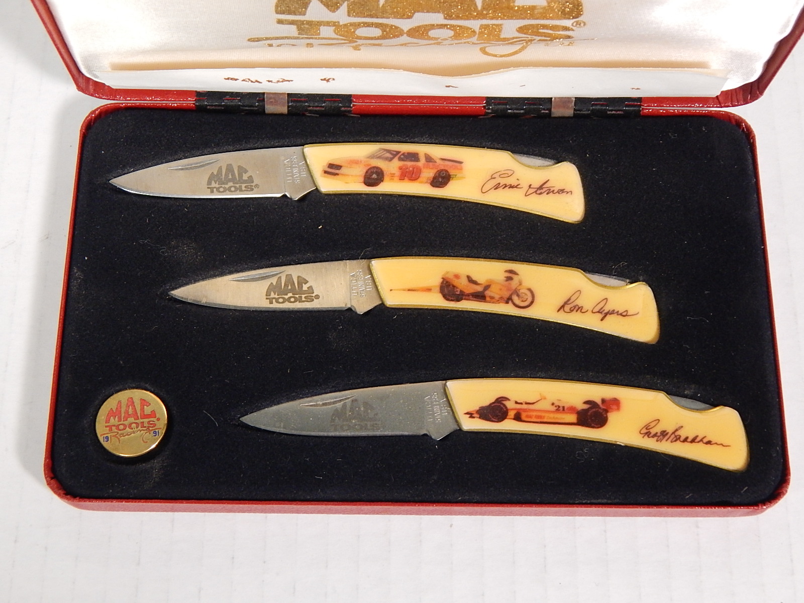 MAC Tools 1991 Racing 3-Piece Commemorative Knife Set