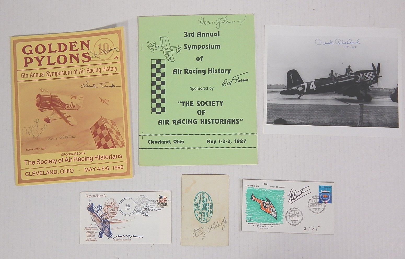 Vintage Aviation Ephemera and Signature Lot