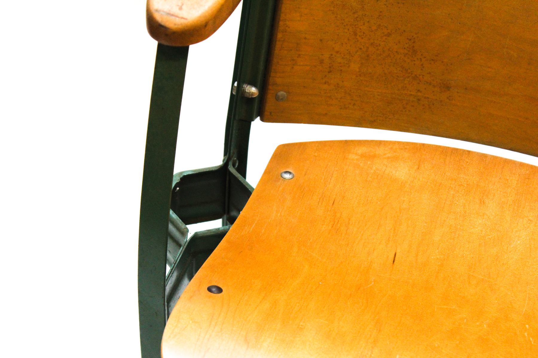 Pair of Vintage Wooden Stadium Seats
