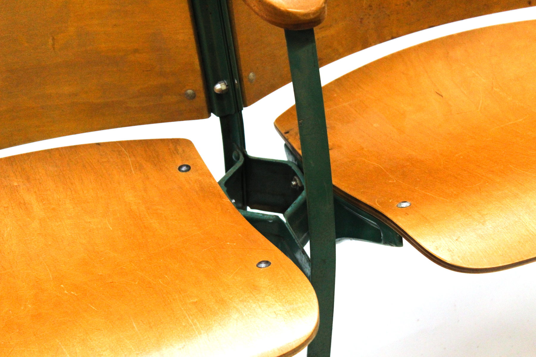 Pair of Vintage Wooden Stadium Seats