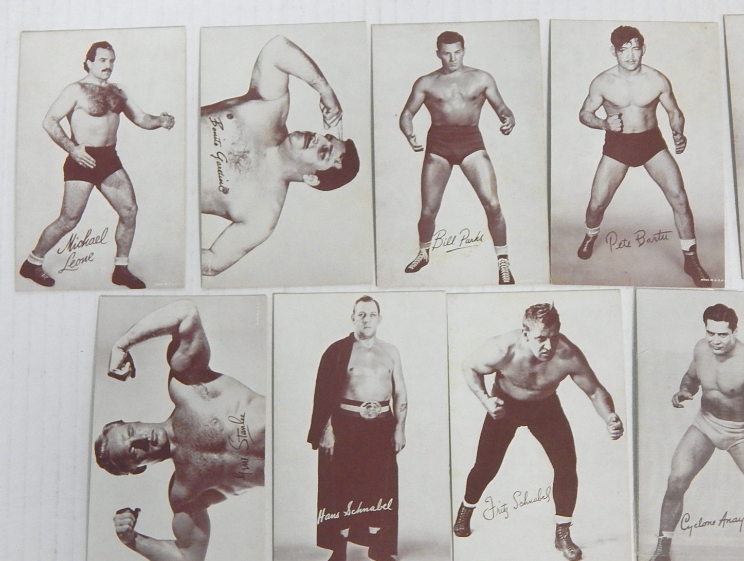 1940s/1950s Pro Wrestler Exhibit Cards