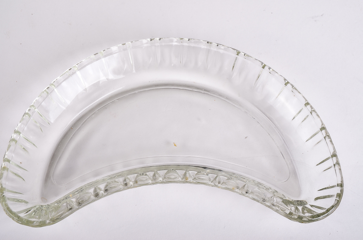 Set of Vintage Pressed Glass Bone Dishes