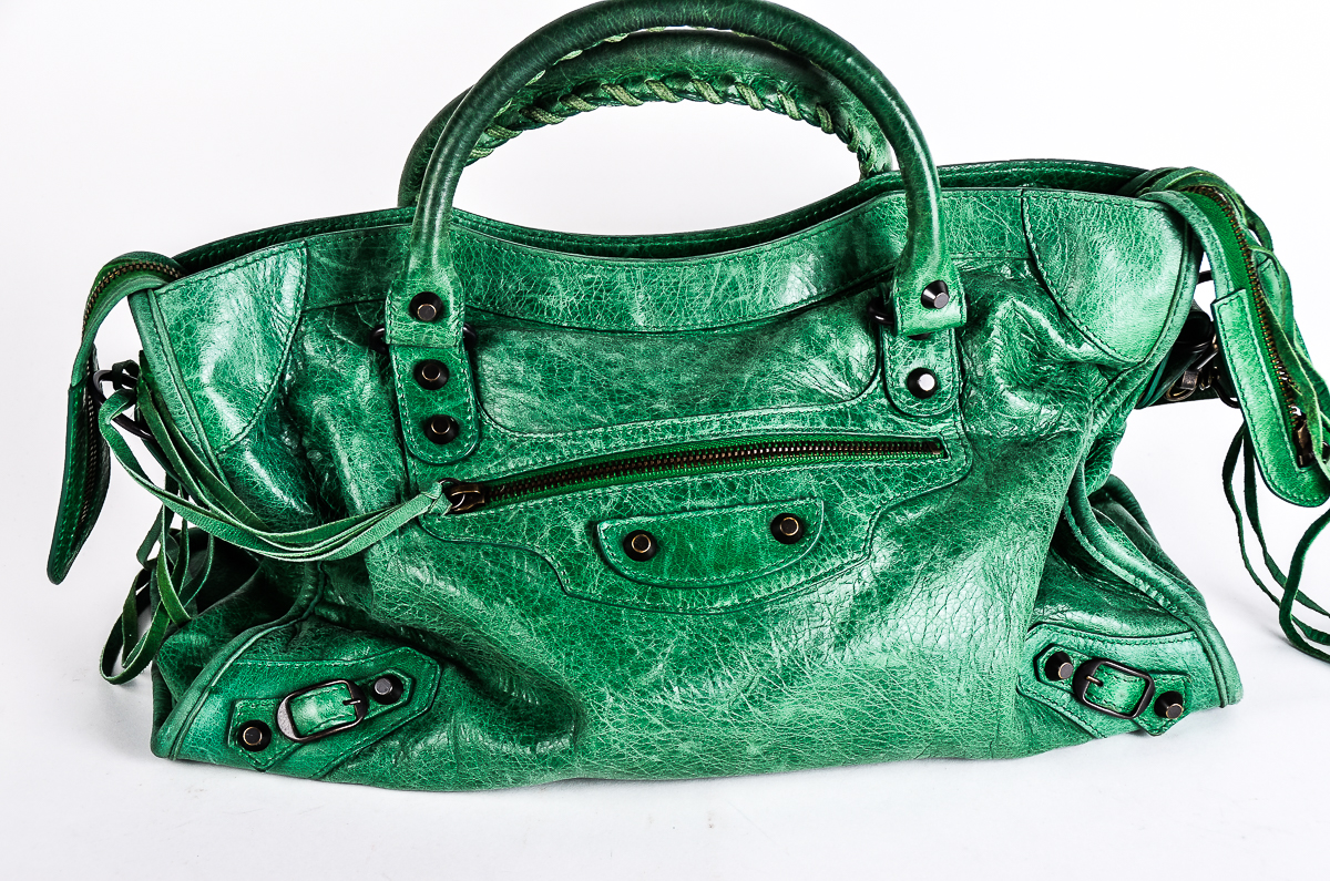 Balenciaga Classic City Handbag and Wallet in Green
