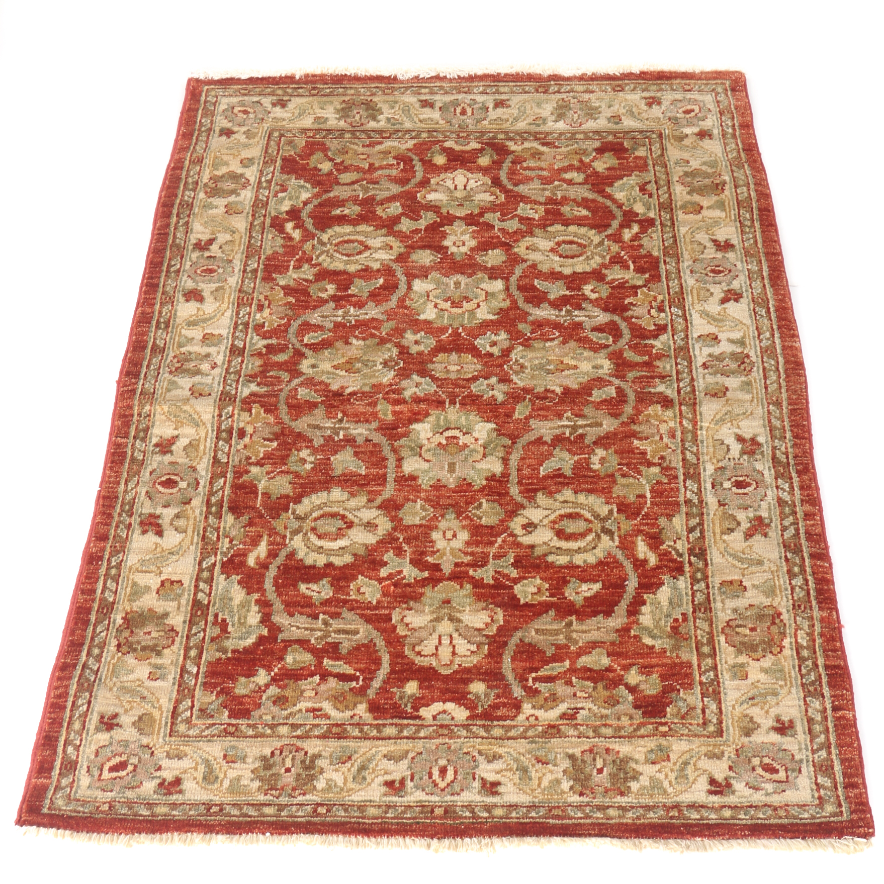 Hand Knotted Turkish Wool Accent Rug