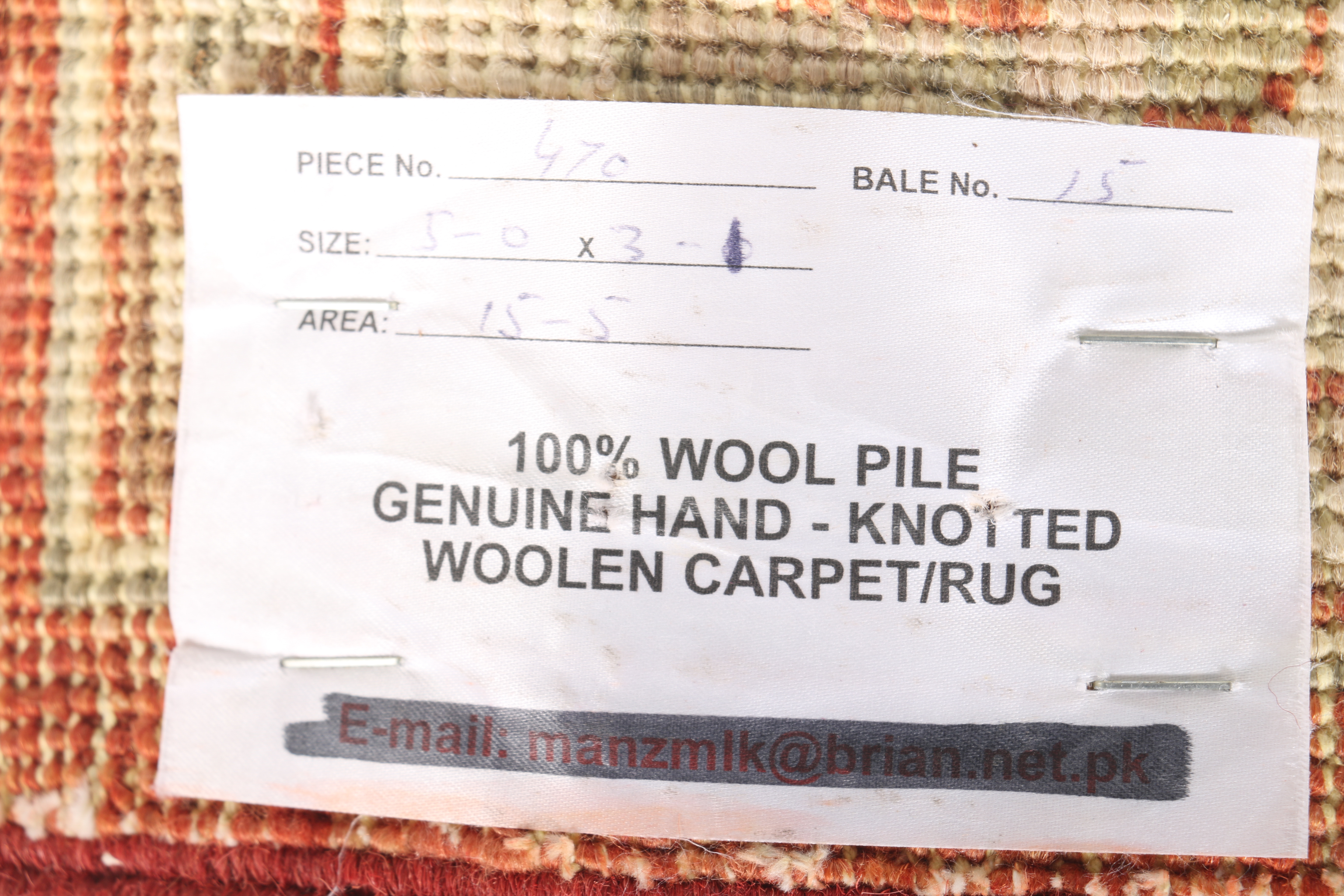 Hand Knotted Turkish Wool Accent Rug