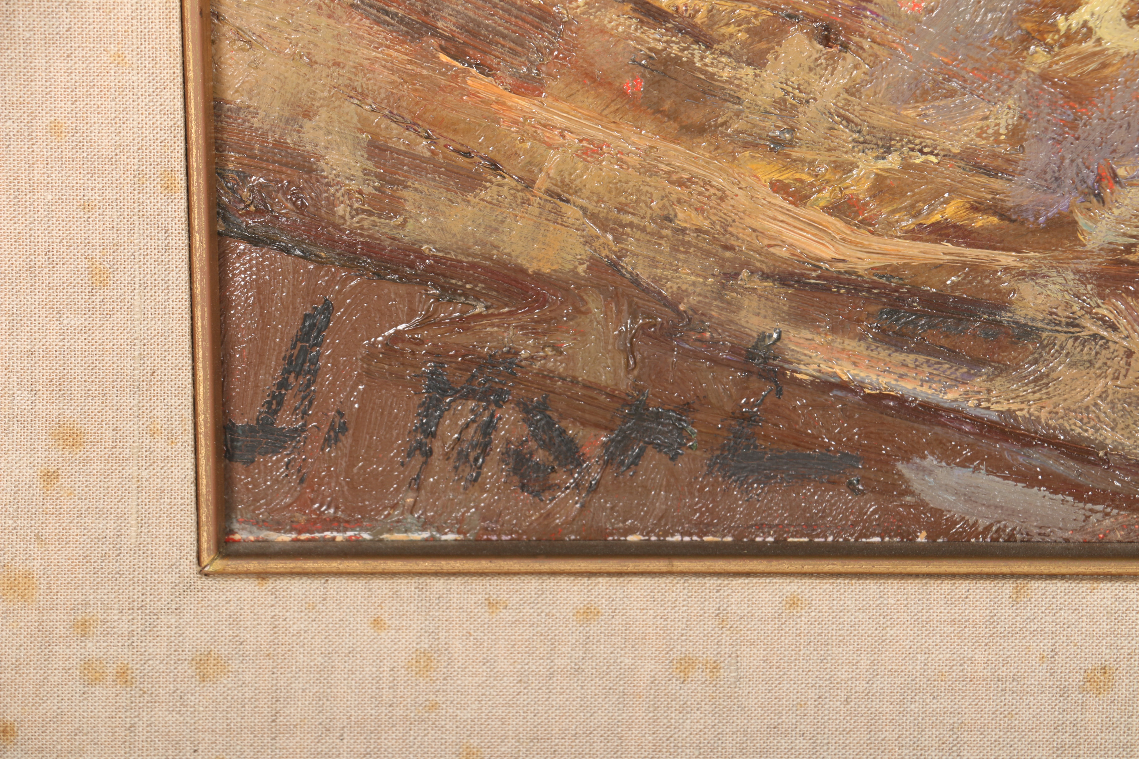 1970 Aldo Mari "Capanni e Pescatori" Oil on Canvas