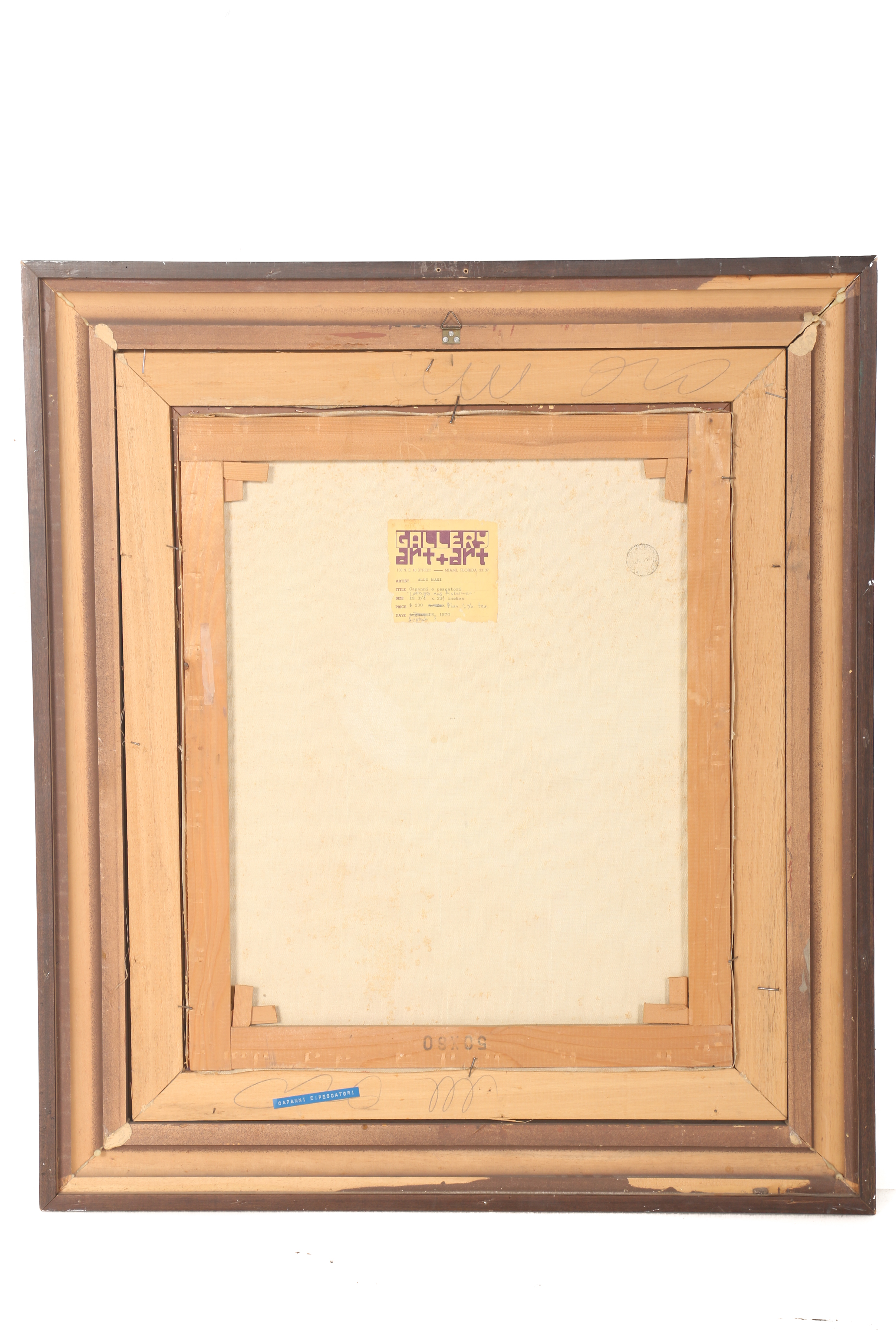 1970 Aldo Mari "Capanni e Pescatori" Oil on Canvas