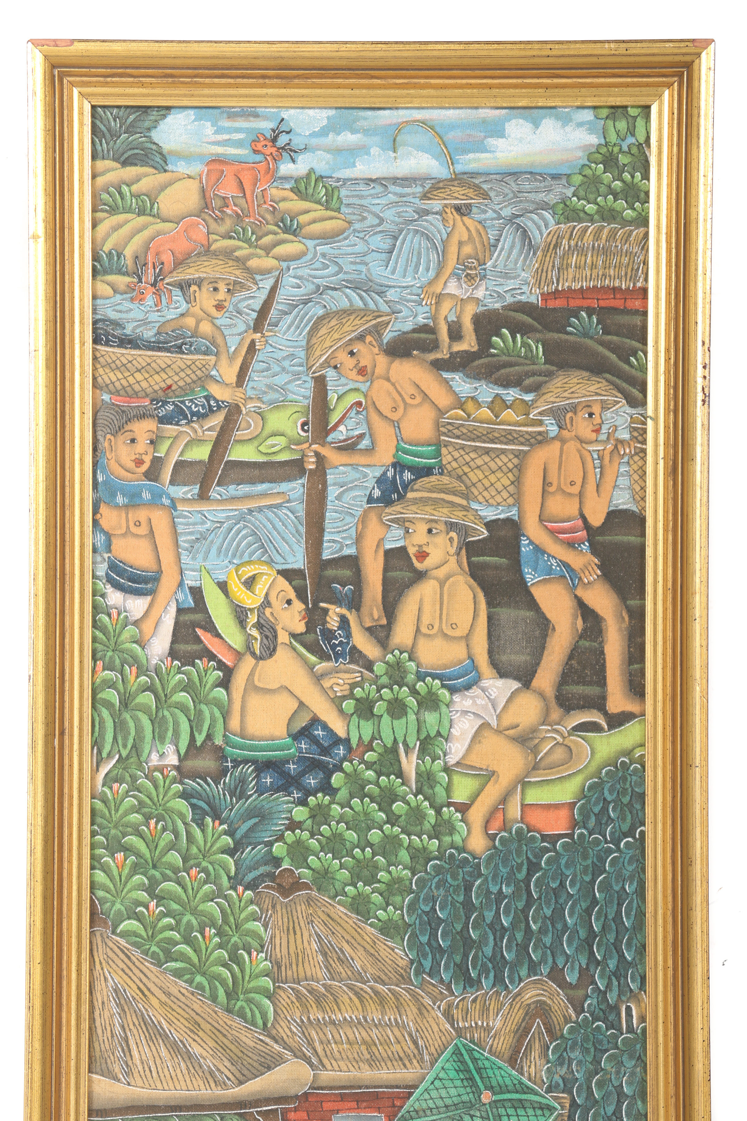 Pair of Framed Balinese Paintings