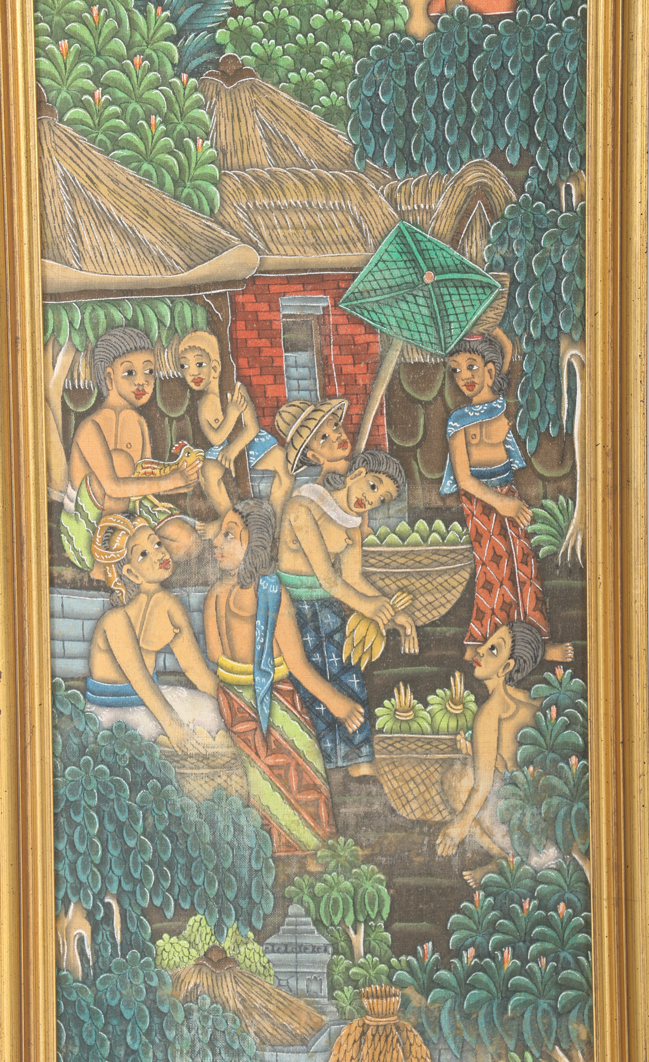 Pair of Framed Balinese Paintings